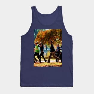 Jogging - Girls Jogging On an Autumn Day Tank Top